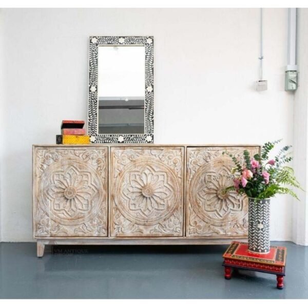 hand carved cabinet, wooden cabinet, solid wood cabinet