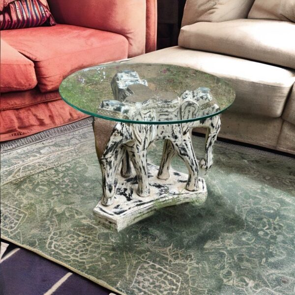 round glass coffee table, glass top coffee table