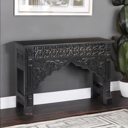 handicraft console table, wooden console table, solid wood console table