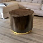 wooden round coffee table, wooden coffee table