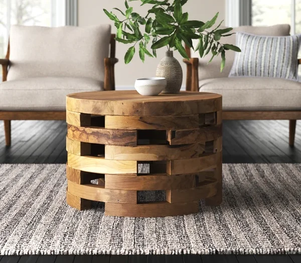 Wooden Round Coffee Table