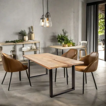 wooden dining table, wood dining table