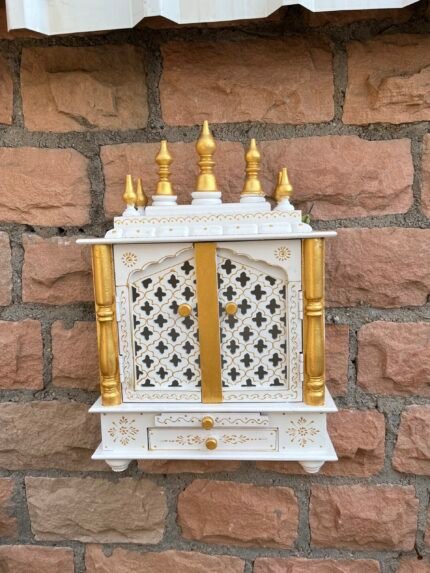 modern temple for home, wall mounted pooja mandir