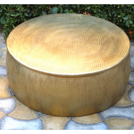 wooden drum table, round drum table