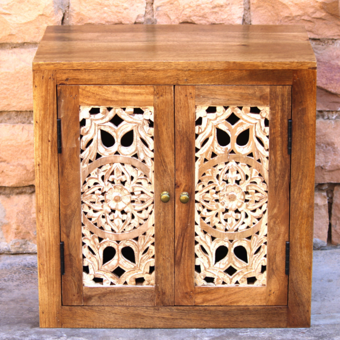 solid wood bedside cabinet