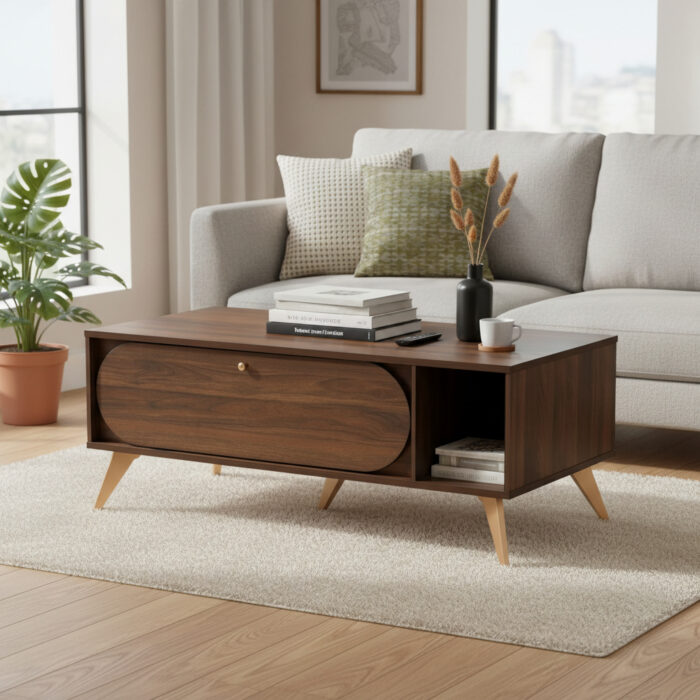 Modern Wooden Coffee Table with Storage