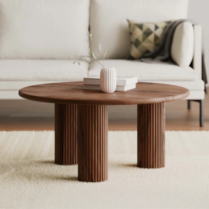 Modern Round Wooden Coffee Table
