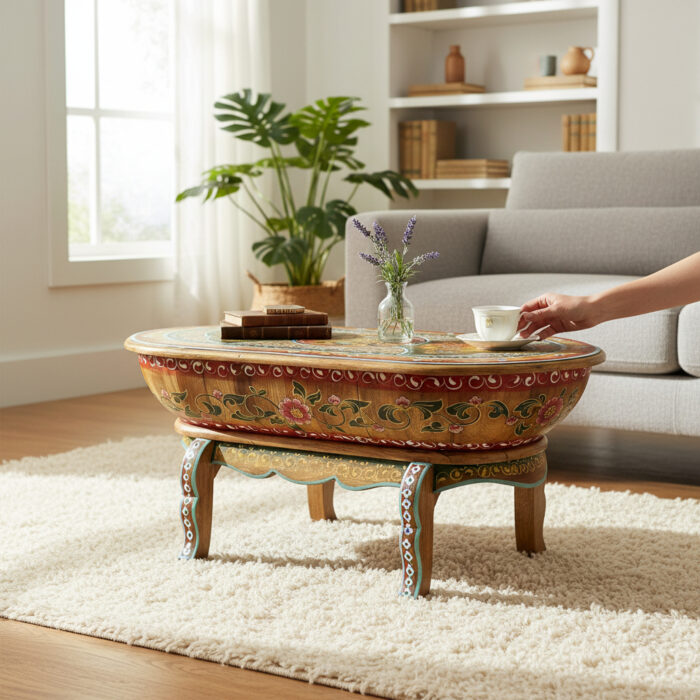 Wooden Painted Coffee Table