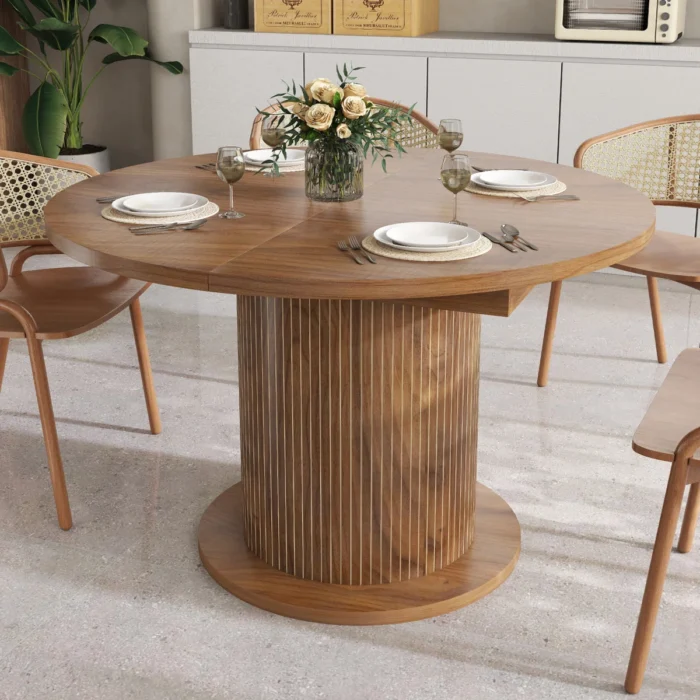 Zymera Extendable Round Dining Table