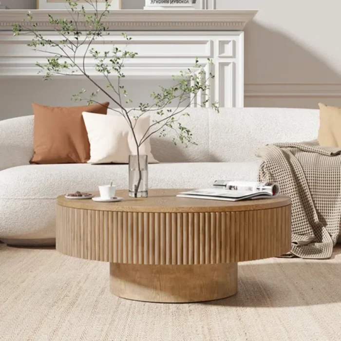 Elvora Round Fluted Coffee Table