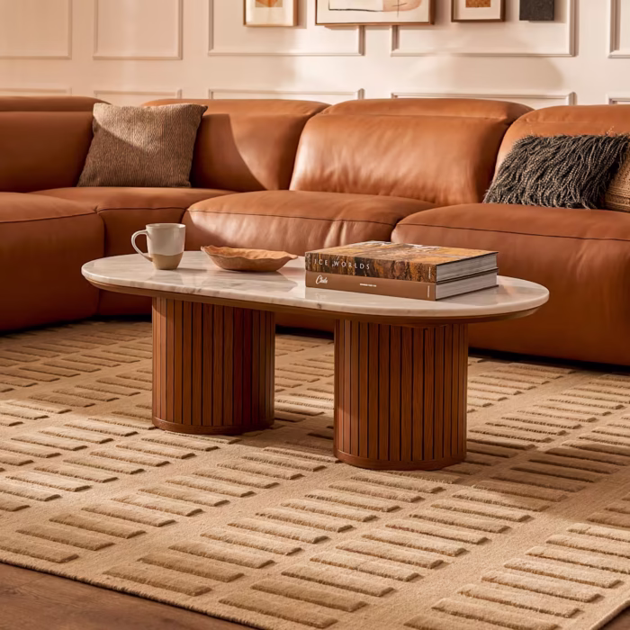 Luxe Marble Rectangular Coffee Table