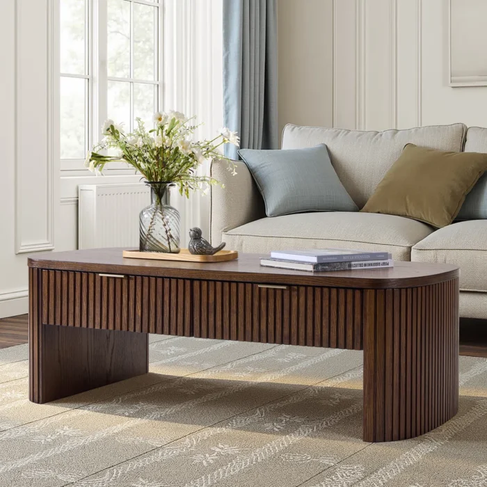 Aurelian Flute Storage Coffee Table