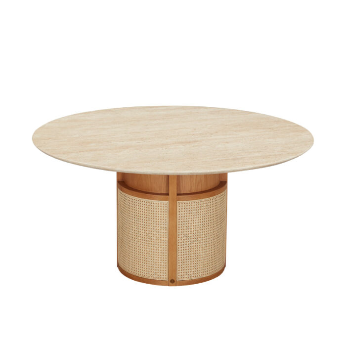 Round Cane Dining Table