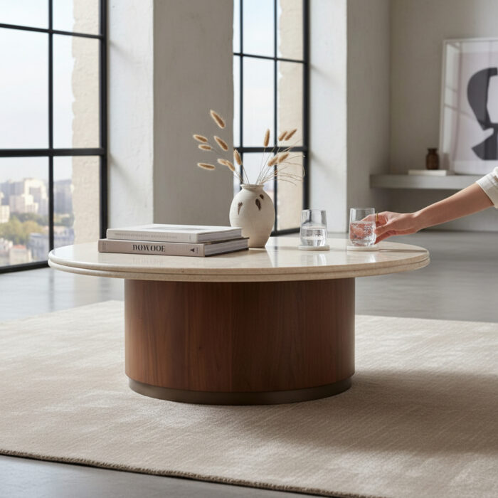 Sole Marble Round Coffee Table