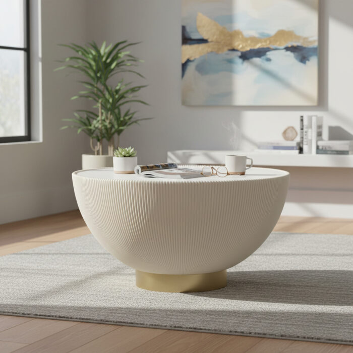 Ivora Luxe Ribbed Coffee Table