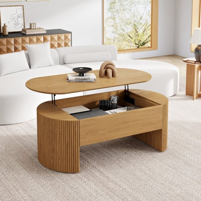 Wooden Natural Lift-Top Coffee Table