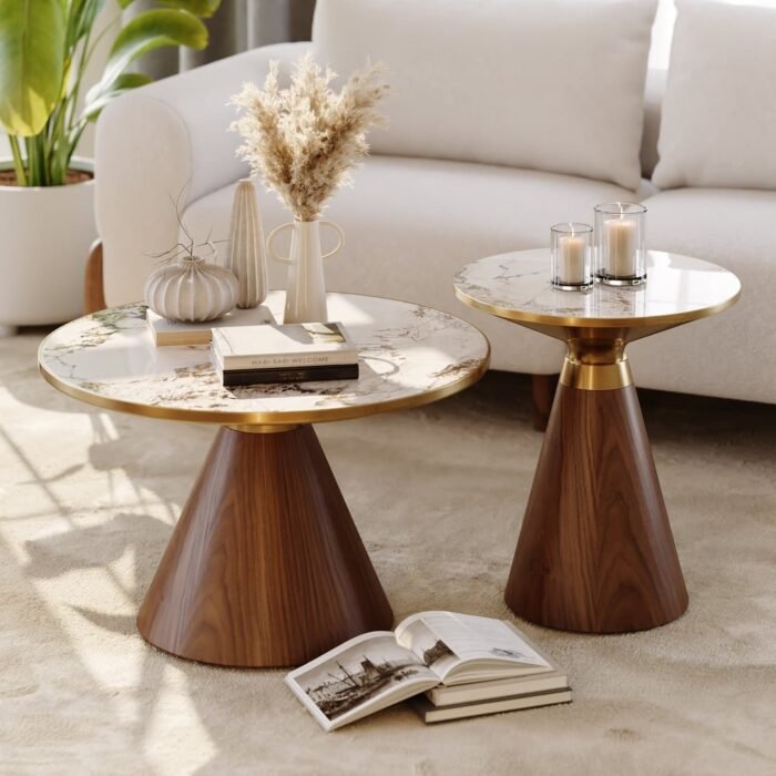 Luxury Round Marble Coffee Table