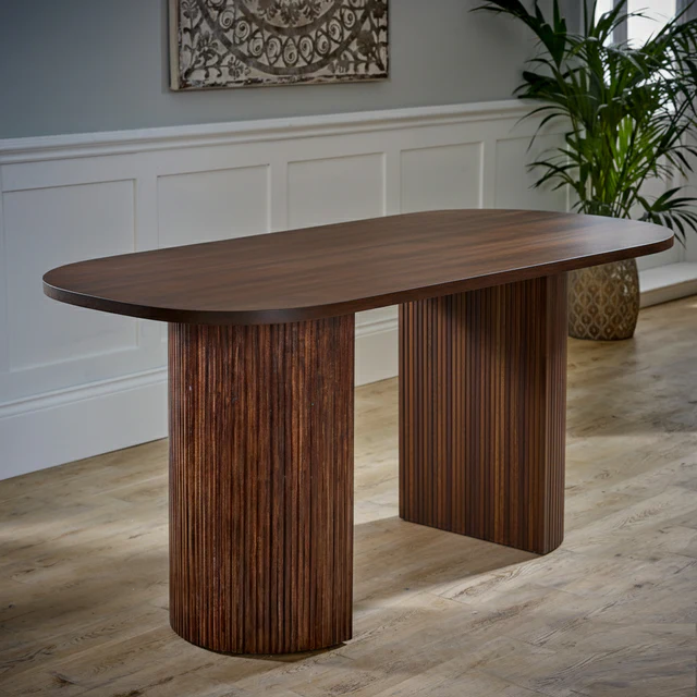 Dark Walnut Rectangular Dining Table