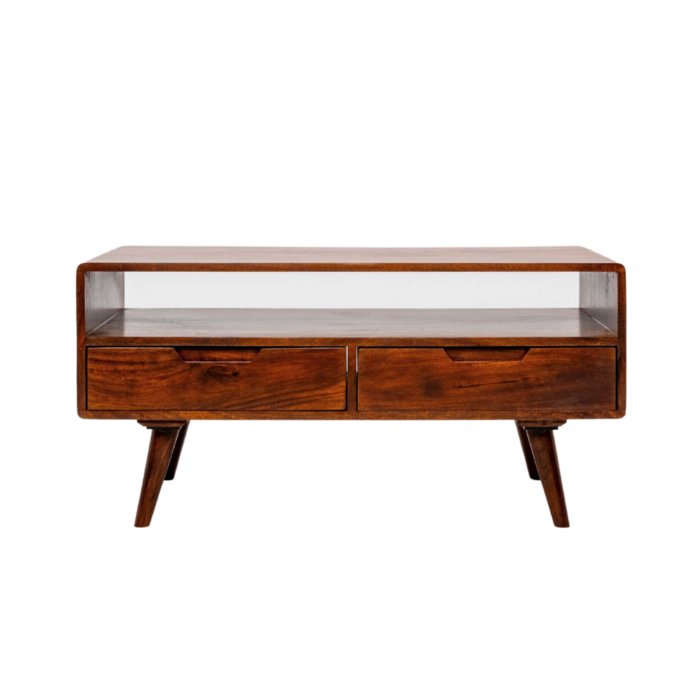 Honey Mango 2-Drawer Coffee Table / TV Unit