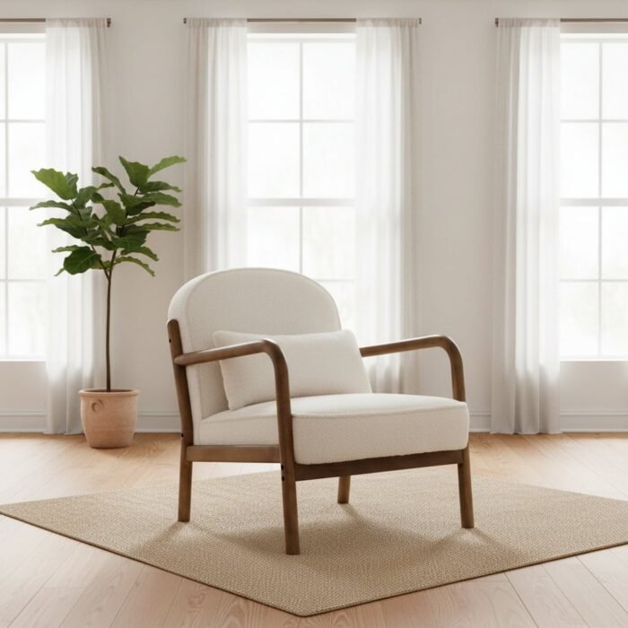 Modern Bouclé Accent Chair