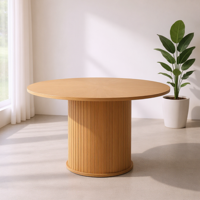 Luxe Oak Round Dining Table