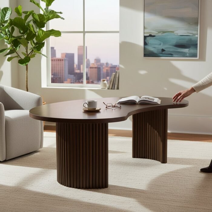 Wooden Coffee Table Central Table Decor