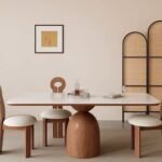Wooden Stone Dining Table