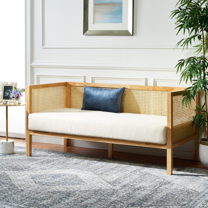 Wooden Sofa With Cane