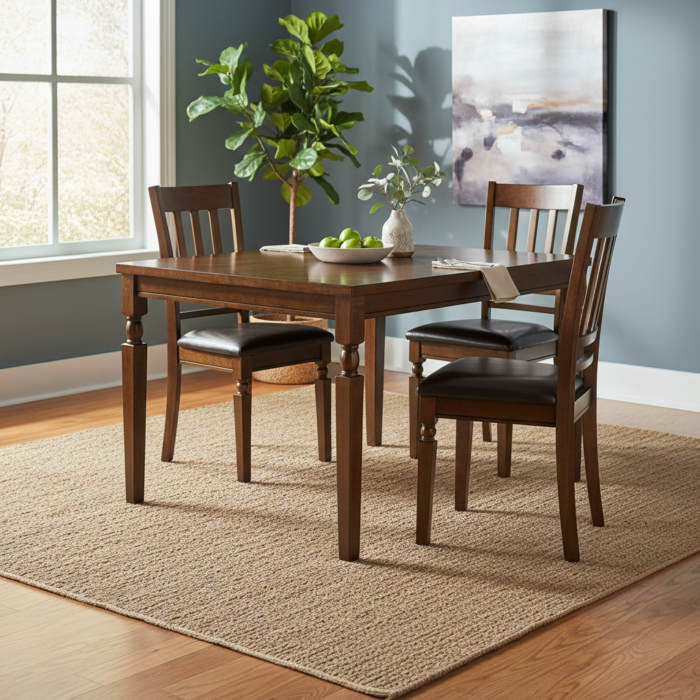 Wooden Dining Table With 4 Chair